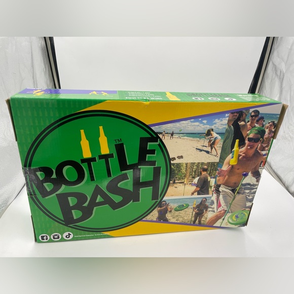 Games Bottle Bash Outdoor Flying Disc Game Disc Toss Adult Party Game